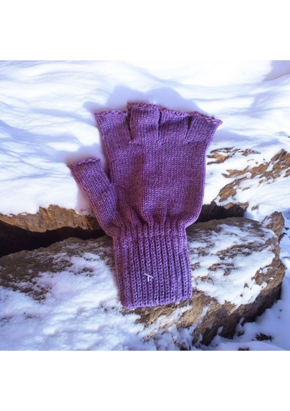 Tiriko Kadın Kesik Eldiven Mor