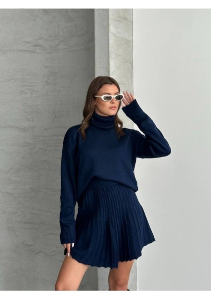 Kadın Triko Boğazlı Kazak Premium Etek Ikili Takım fiyatları