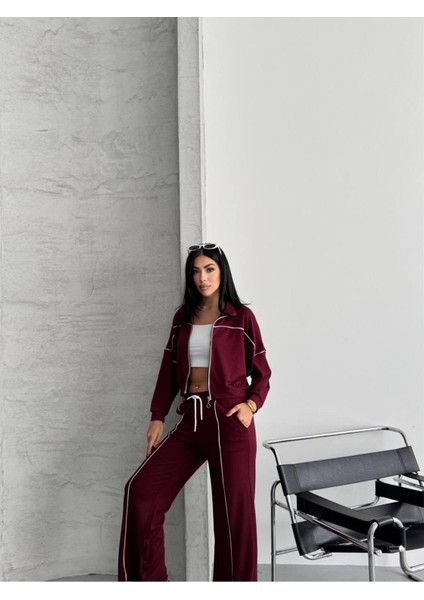 Kadın Fermuarlı Palazzo Şık Spor Eşofman Takım indirimleri