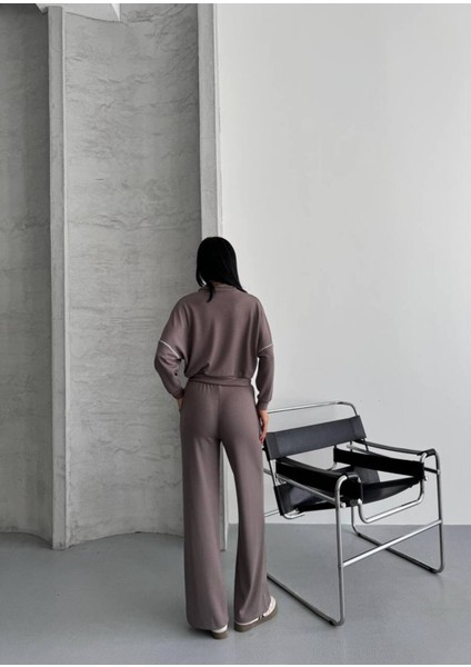 Kadın Fermuarlı Palazzo Şık Spor Eşofman Takım indirimleri