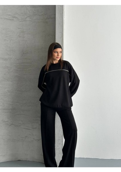 Kadın Ince Çizgi Detaylı Ikili Takım