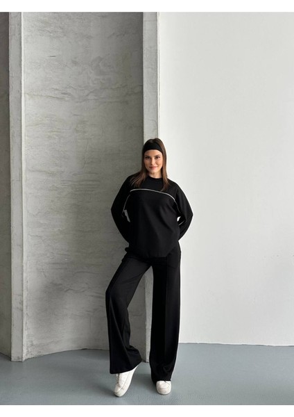 Kadın Ince Çizgi Detaylı Ikili Takım