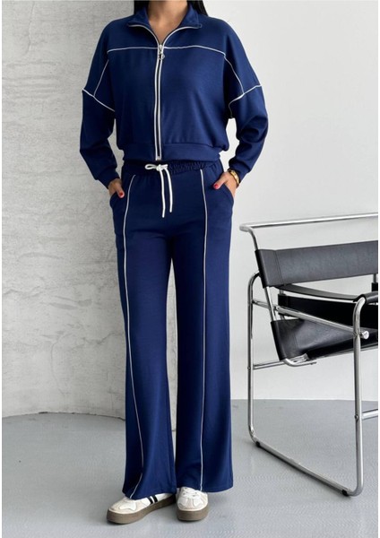 Kadın Fermuarlı Palazzo Şık Spor Eşofman Takım fırsatları
