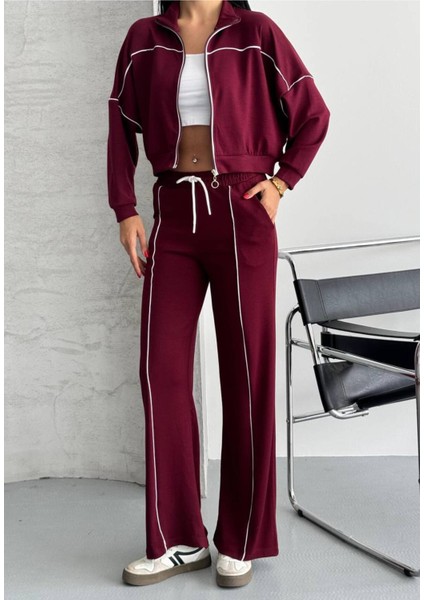 Kadın Fermuarlı Palazzo Şık Spor Eşofman Takım fiyatları