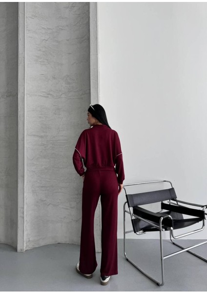 Kadın Fermuarlı Palazzo Şık Spor Eşofman Takım modelleri