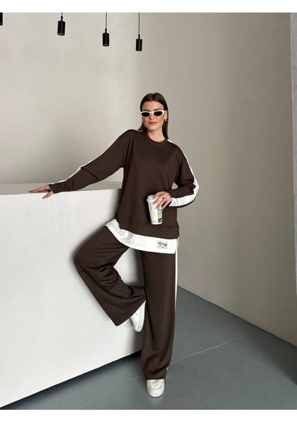 Kadın Şerit Detaylı Oversize Eşofman Takımı fiyatları