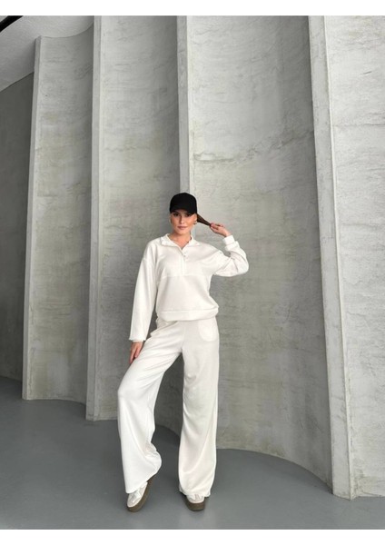 Kadın Fermuarlı Polo Yaka Modal Kumaş Eşofman Takım fiyatları