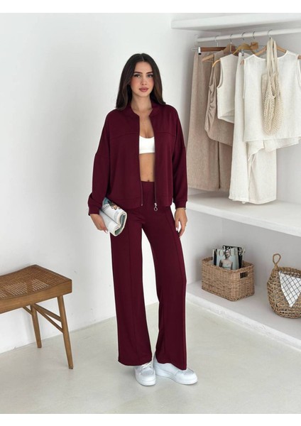 Kadın Fermuarlı Kapüşonlu Eşofman Takımı indirimleri