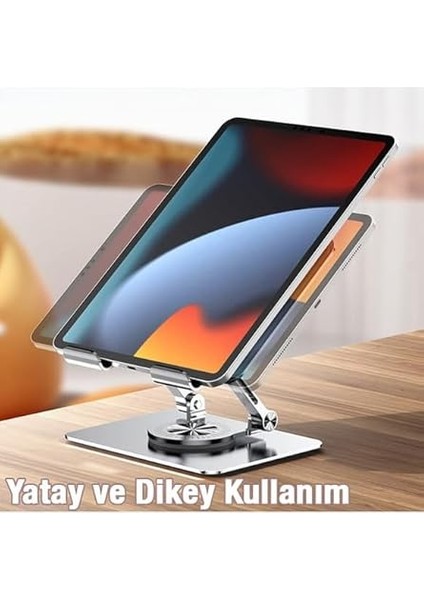 Tablet Stand Kaliteli Tok Alüminyum Alaşım Profesyonel Tablet Standı 360 Derece Döner Ayarlanabilir Kompak ve Kullanşlı 11 Ila 16 Inç Arası Tabletlere Uygun 17CM x 13CM Bracket Z18 modelleri