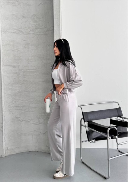 Kadın Fermuarlı Palazzo Şık Spor Eşofman Takım fiyatları