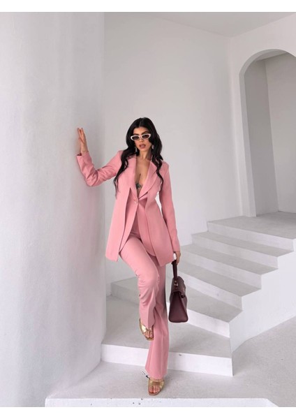 Kadın Tasarım Ceket Yüksek Bel Premıum Takım Elbise