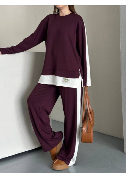 Kadın Şerit Detaylı Oversize Eşofman Takımı modelleri