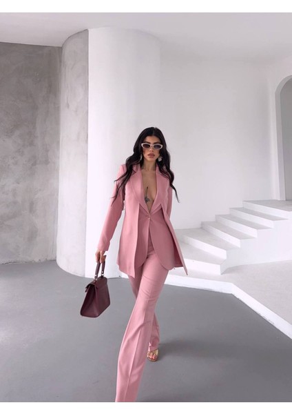 Kadın Tasarım Ceket Yüksek Bel Premıum Takım Elbise fırsatları
