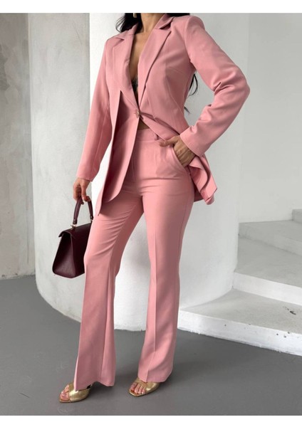 Kadın Tasarım Ceket Yüksek Bel Premıum Takım Elbise