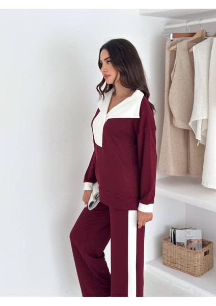 Kadın Yaka Detaylı Şık ve Rahat Günlük Giyim Takım modelleri