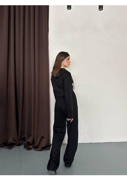 Kadın Kapüşonlu Fermuarlı Rahat Fit Günlük ve Şık Tarz Eşofman Takımı