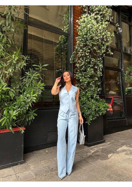 Kadın Klasik Yelek Pantolon Takım Elbise