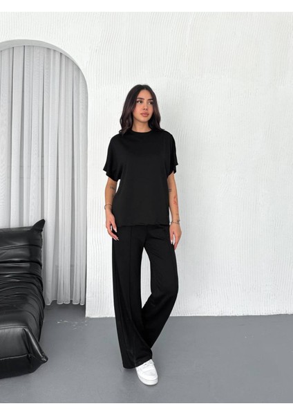 Kadın Modal Kumaş Kısa Kollu T-Shirt Düğme Detaylı Eşofman Takımı fiyatları