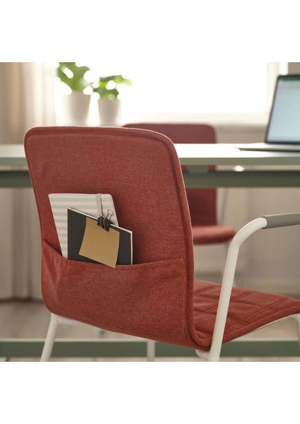 Laktare Çalışma Sandalyesi Kırmızı Beyaz