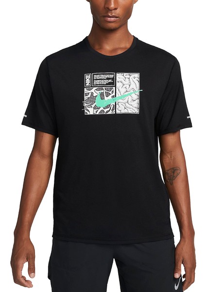 Dri-Fıt Miler D.y.e. Men S Short-Sleeve Running Top Dri-Fit Erkek Tişört