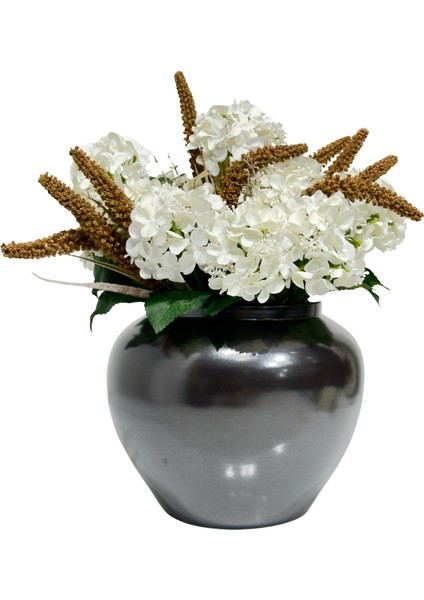 Antrasit Döküm Vazo