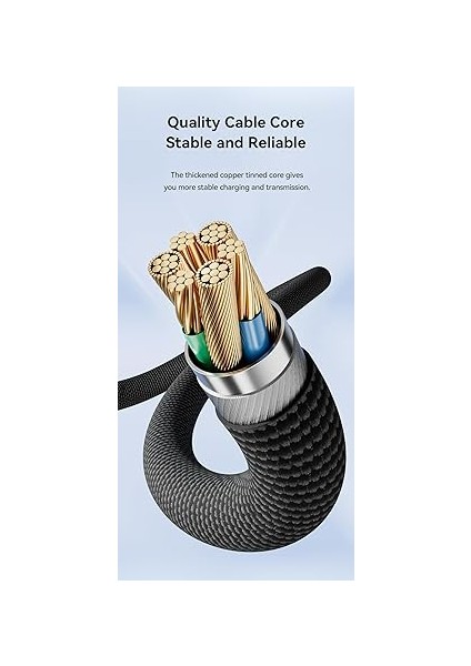 60W USB Type-C To Type-C Dijital Ekran Sarj Kablosu | 2 Metre | Gri modelleri