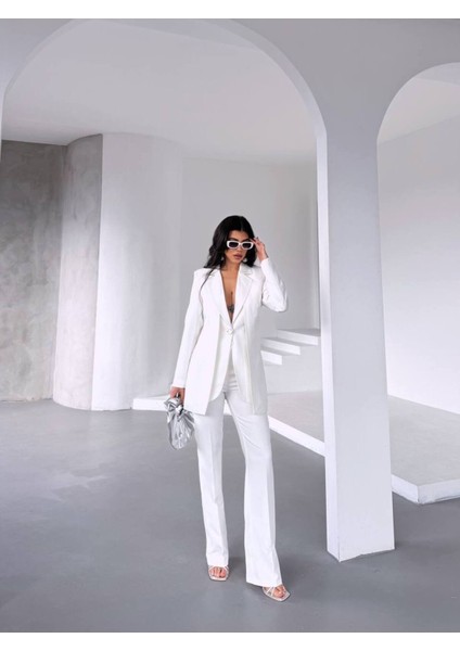 Kadın Tasarım Ceket Yüksek Bel Premıum Takım Elbise fiyatları