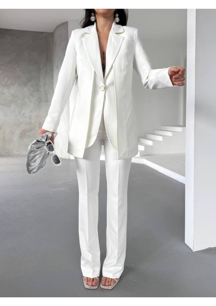 Kadın Tasarım Ceket Yüksek Bel Premıum Takım Elbise