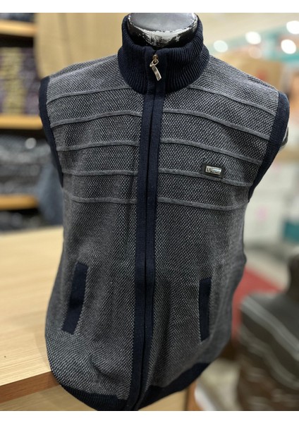 Erkektrikofermuarlıcepli Büyük Beden Yelek