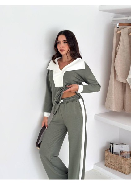 Kadın Yaka Detaylı Şık ve Rahat Günlük Giyim Takım fırsatları
