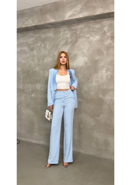 Kadın Saten Detaylı Mostralı Takım Elbise fiyatları