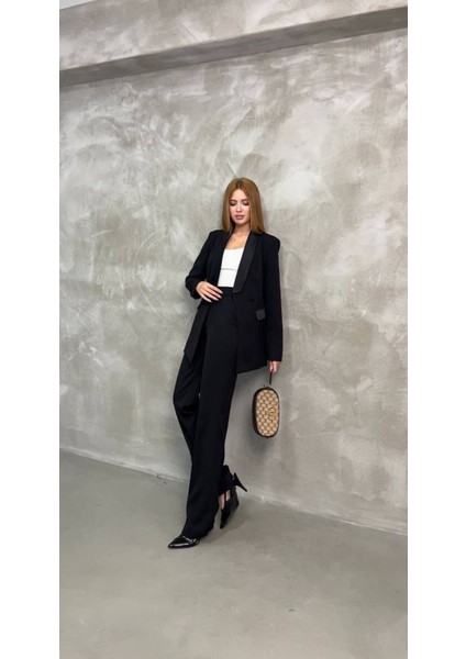 Kadın Saten Detaylı Mostralı Takım Elbise indirimleri