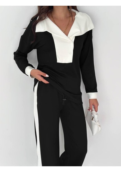 Kadın Yaka Detaylı Şık ve Rahat Günlük Giyim Takım fiyatları