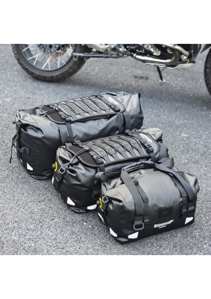 Su Geçirmez Motosiklet Duffel Çanta 20-40-65LT – Kuyruk Çantası, Arka Koltuk Çantası, Roll-Top Seyahat Ekipman Çantası