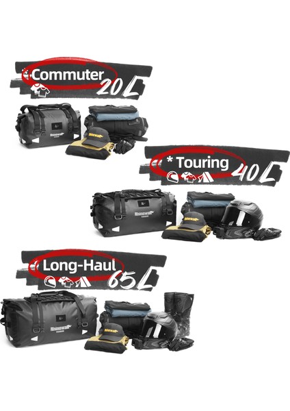 Su Geçirmez Motosiklet Duffel Çanta 20-40-65LT – Kuyruk Çantası, Arka Koltuk Çantası, Roll-Top Seyahat Ekipman Çantası