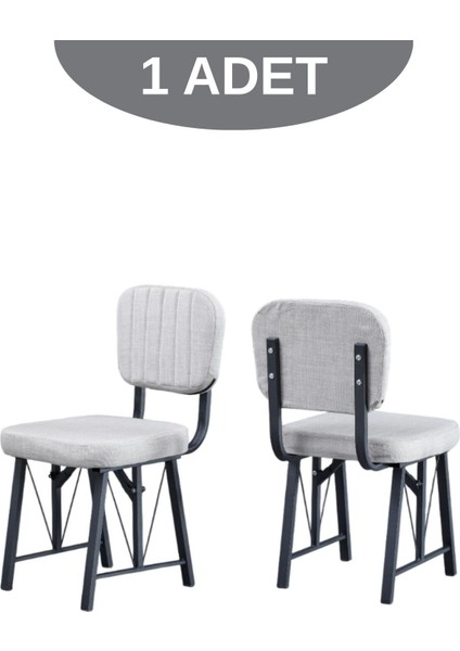 Elfin Mutfak Sandalyesi Yemek Odası Bahçe Balkon Otel Restoran Kafe Sandalyesi - 1 Adet - Gri fiyatları
