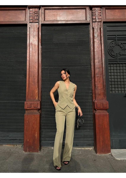 Kadın Klasik Yelek Pantolon Takım Elbise modelleri