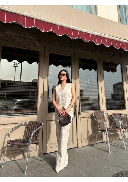 Kadın Klasik Yelek Pantolon Takım Elbise modelleri