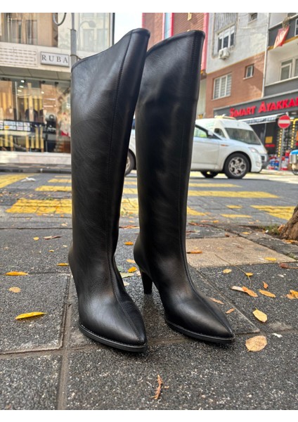 Hope Fermuarlı Topuklu (7 Cm) Kadın Çizme Siyah modelleri
