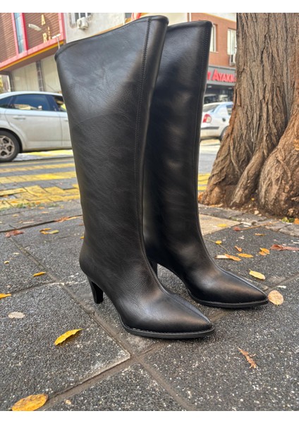 Hope Fermuarlı Topuklu (7 Cm) Kadın Çizme Siyah fırsatları