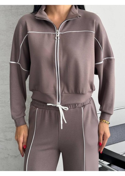 Kadın Fermuarlı Palazzo Şık Spor Eşofman Takım modelleri