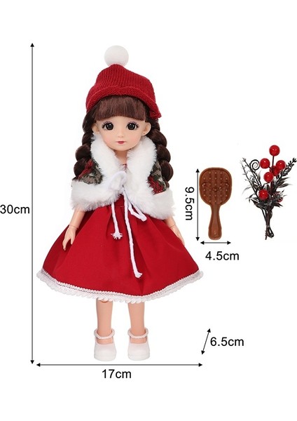 Kırmızı Pelerinli Kokinalı Yılbaşı Bebeği 30 cm | Noel Temalı Dekoratif Oyuncak Bebek modelleri