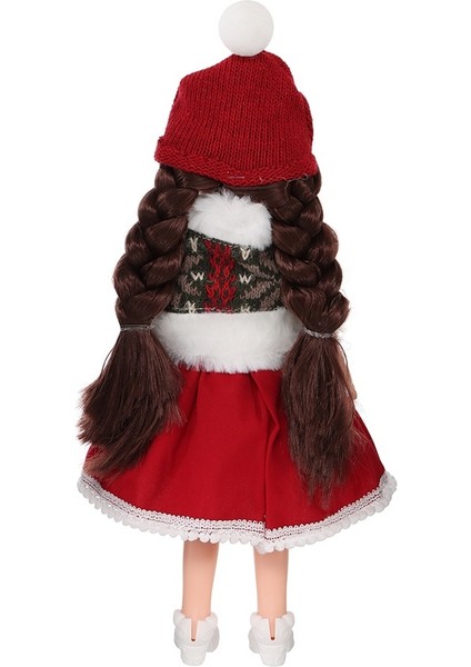 Kırmızı Pelerinli Kokinalı Yılbaşı Bebeği 30 cm | Noel Temalı Dekoratif Oyuncak Bebek indirimleri