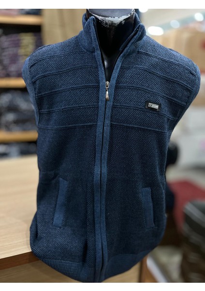 Erkektrikofermuarlıcepli Büyük Beden Yelek