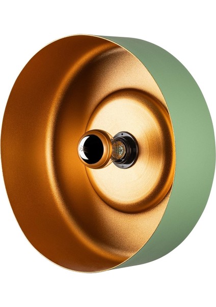 Vesta Modern Metal Sıvama Başlıklı Tekli Aplik Yeşil, Minimalist Duvar Lambası VESTA-15072 fırsatları