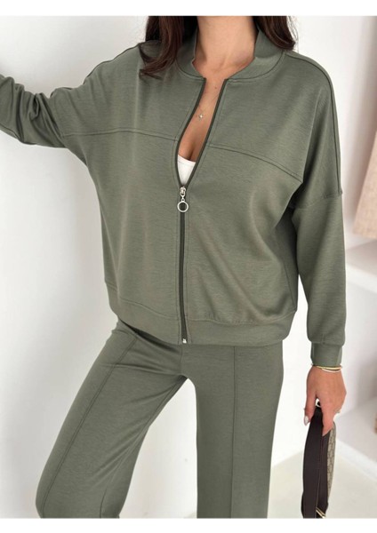 Kadın Fermuarlı Kapüşonlu Eşofman Takımı fırsatları