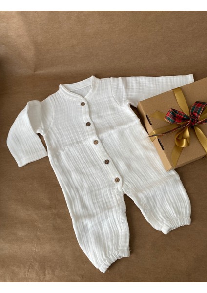 Organik Yenidoğan Bebek Hediye Seti | Amigurumi Tavşan Çıngırak, Müslin Tulum & Triko Patik modelleri