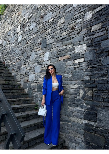 Kadın Kuşaklı Ceket Pantolon Takım Elbise fırsatları