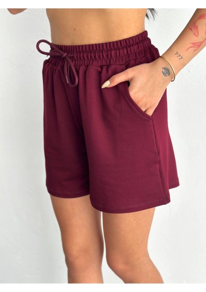 Kadın Modal Kumaş Polo Yaka T-Shirt Şortlu Takım modelleri