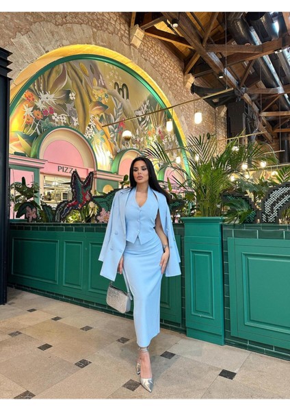 Kadın 3'lü Ceket Etek Yelek Takim fiyatları